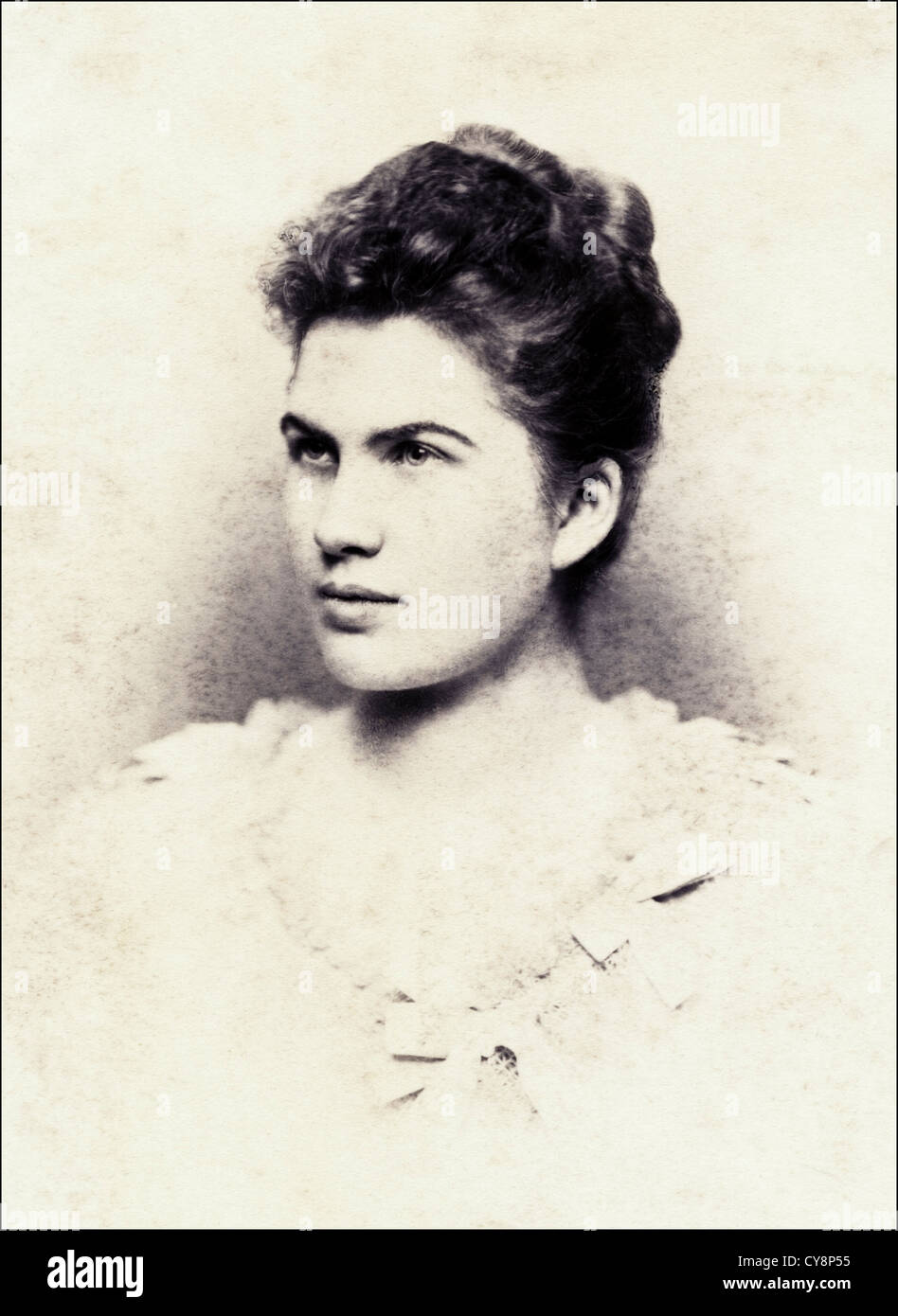 Viktorianische junge Frau Studioportrait ca. 1880 s Stockfoto