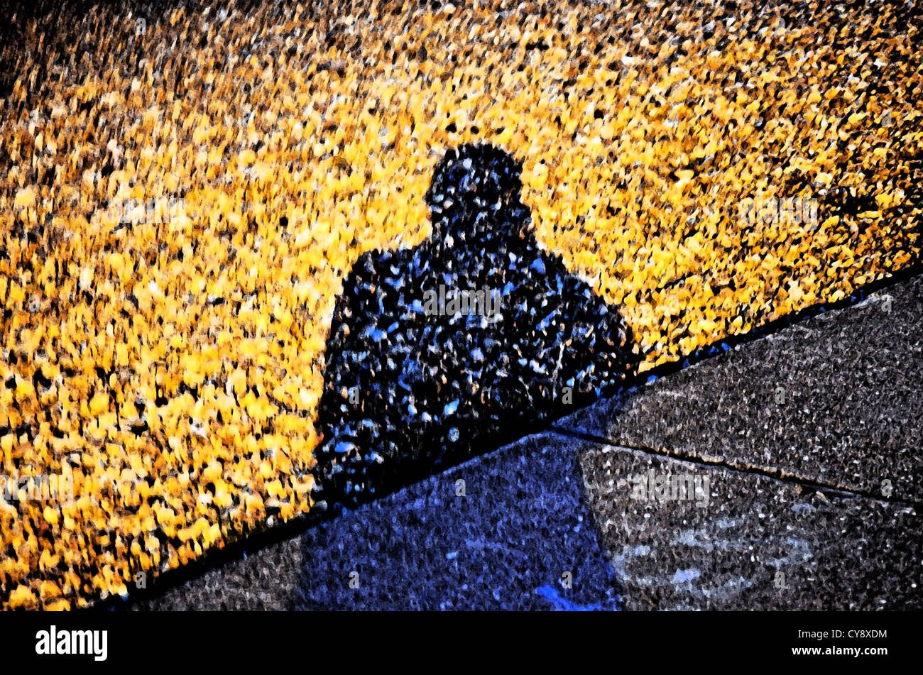 Ich und mein Schatten Stockfoto