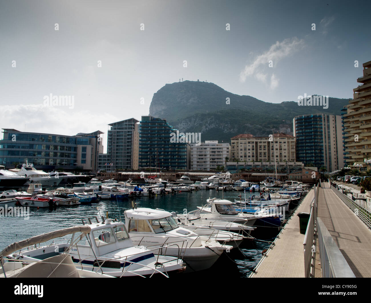 Ocean Village Gibraltar, das Einkaufszentrum neben dem Hafen Stockfoto