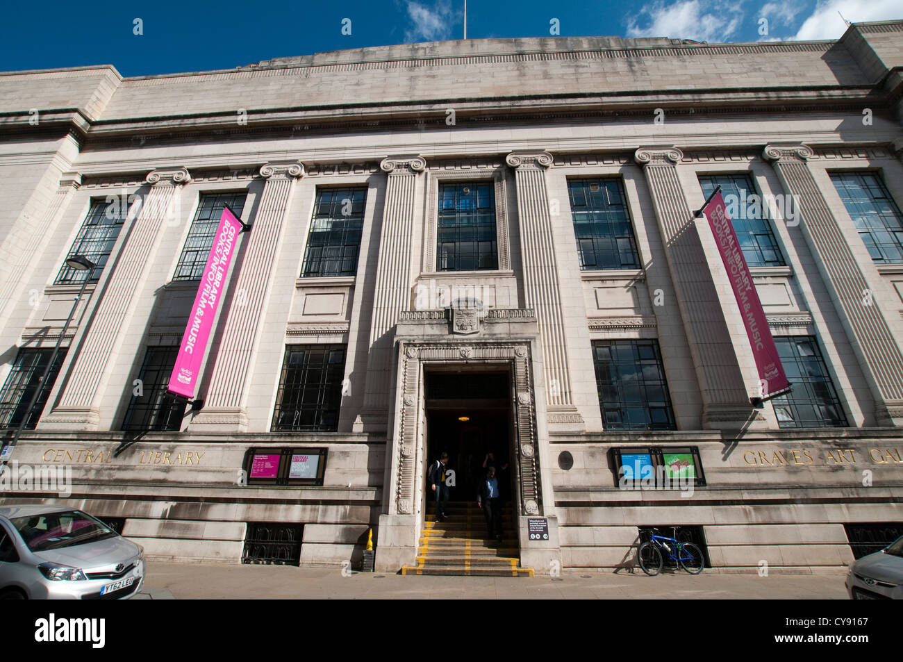 Sheffield Central Library und Graves Kunstgalerie im Stadtzentrum von Sheffield, South Yorkshire UK Stockfoto