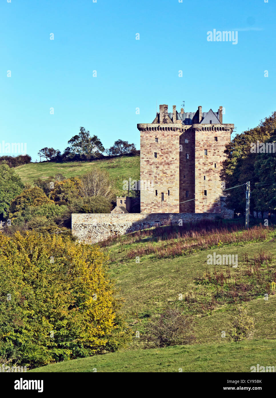 Borthwick Castle Hotel in North Middleton Midlothian Schottland Stockfoto