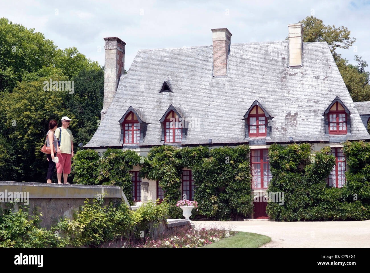 Frankreich Château de Chenonceau ist ein Herrenhaus in der Nähe des kleinen Dorfes Chenonceaux, Loire-Tal. Der Steward Haus. Stockfoto