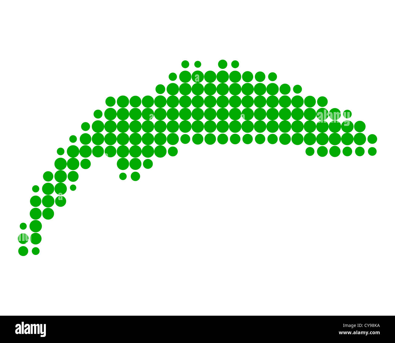 Karte des Genfer Sees Stockfoto