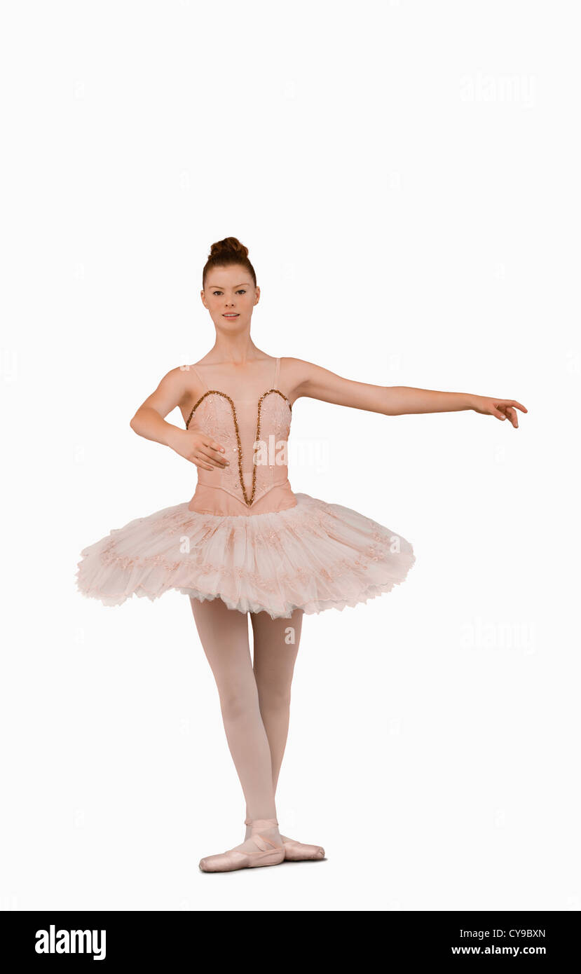Ballerina spin wird vorbereitet Stockfoto