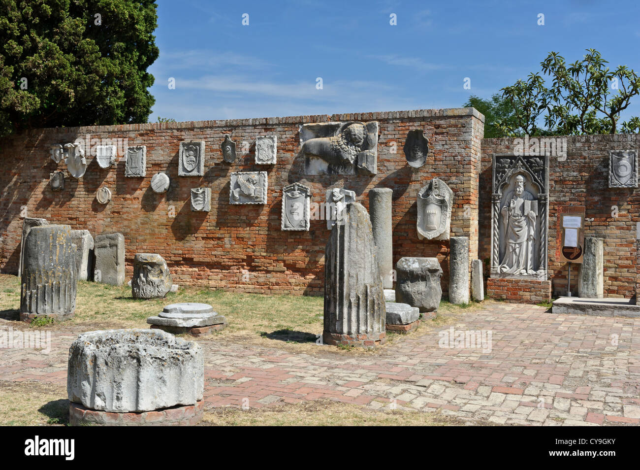 Ruinen auf der Insel Torcello, Venedig, Italien. Stockfoto