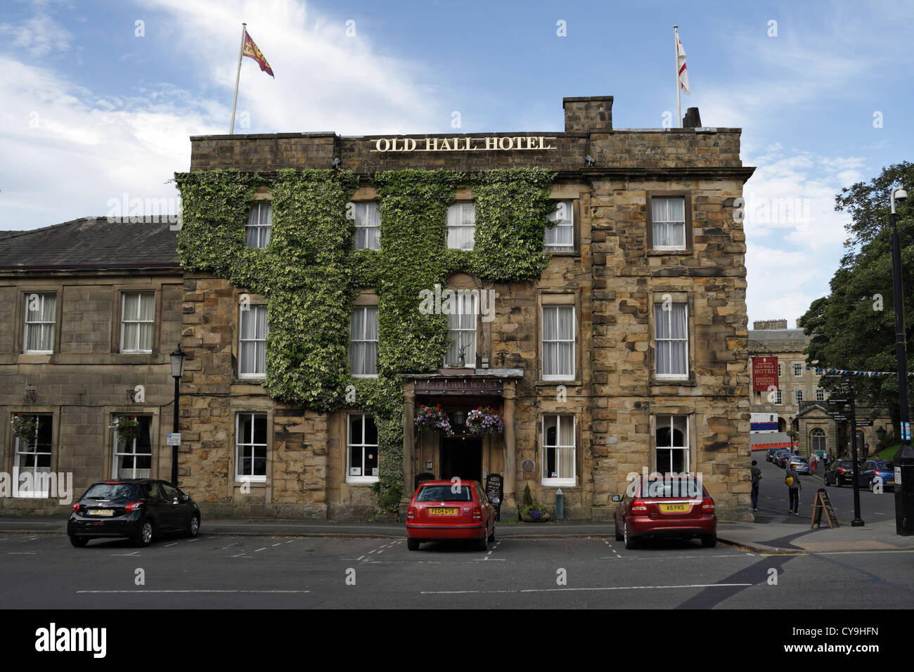 Das Old Hall Hotel in Buxton, Derbyshire England, Großbritannien, ein denkmalgeschütztes Gebäude, historische Architektur Stockfoto