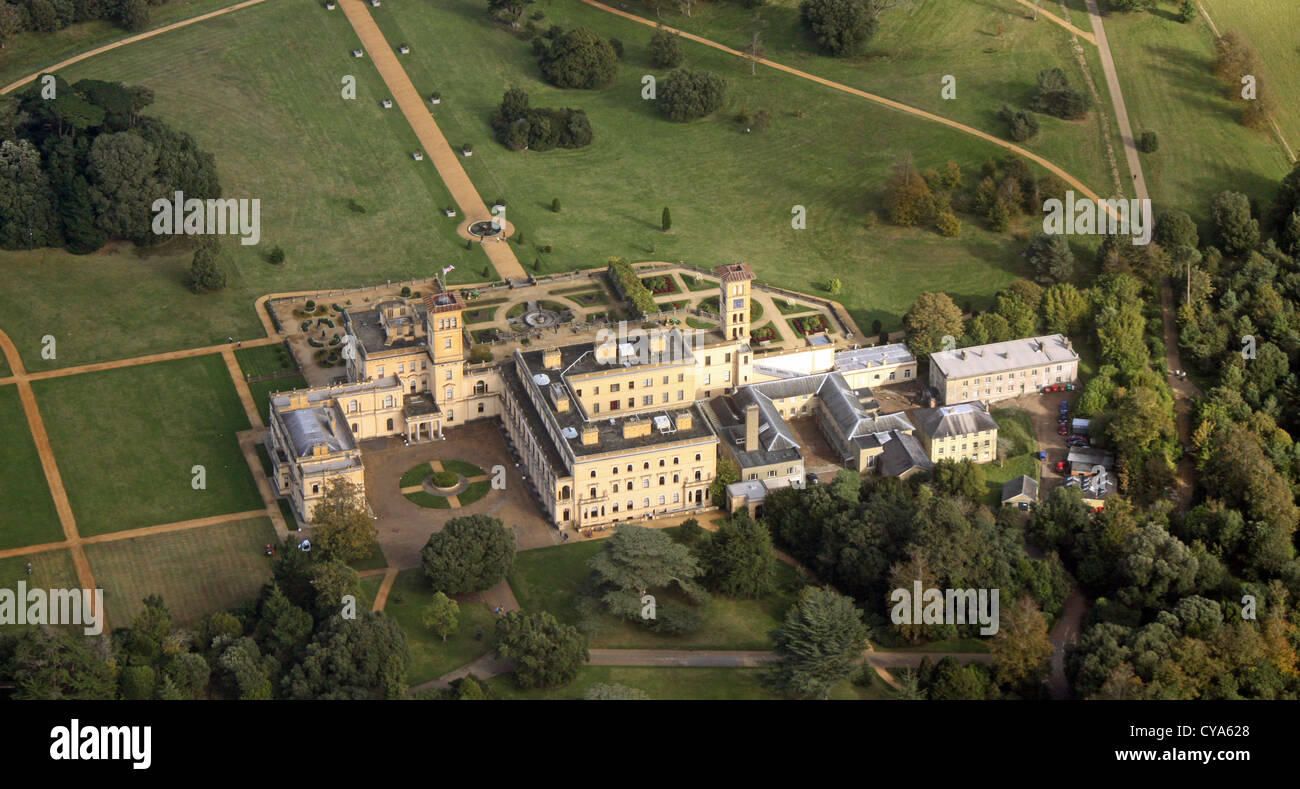 Luftaufnahme von Osborne House auf der Isle Of Wight Stockfoto