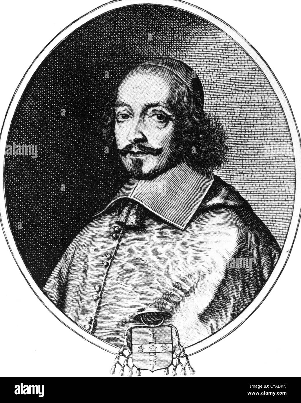Kardinal JULES MAZARIN (1602-1661)-Französisch-Italienisch-Diplomat und Politiker, der Kardinal Richelieu gelang es Stockfoto
