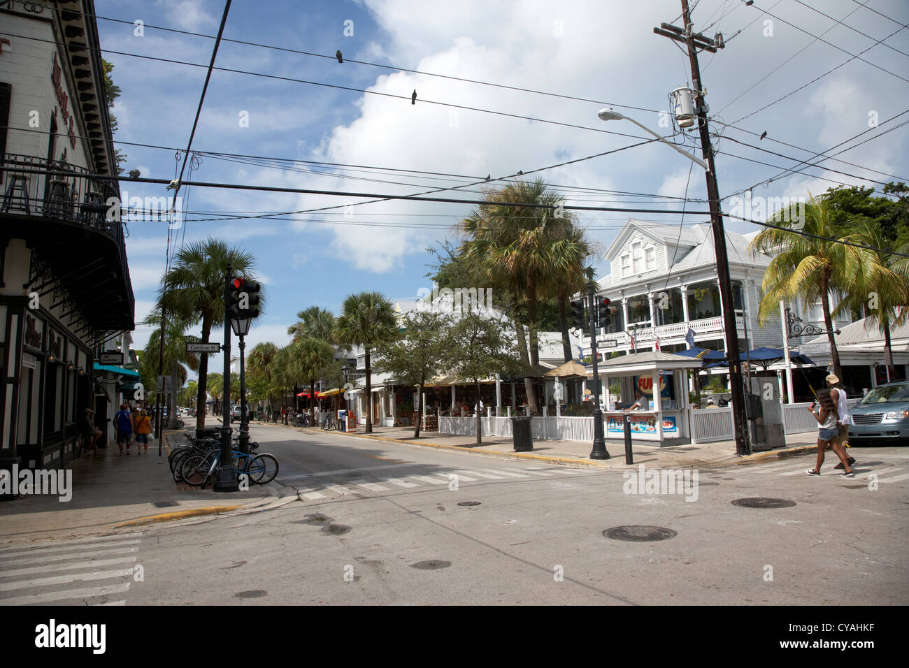 Duval street alte Stadt Key West Florida usa Stockfoto