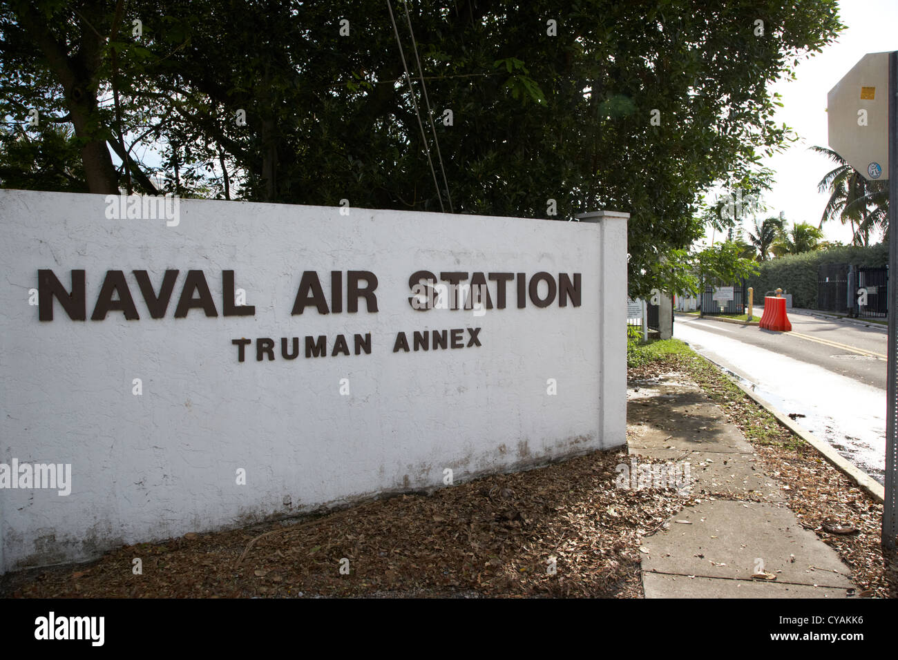 Eingang zur naval Air Station Truman Anhang key West Florida usa Stockfoto