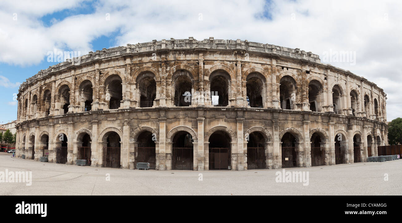 Römisches Amphitheater von Nimes. Provence, Frankreich. Stockfoto