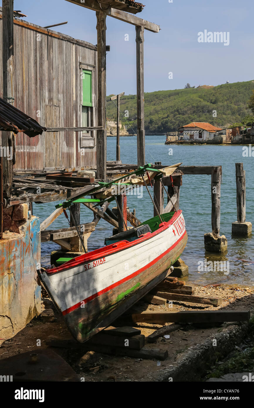 Ein Boot auf Granma Insel Santiago de Cuba Stockfoto