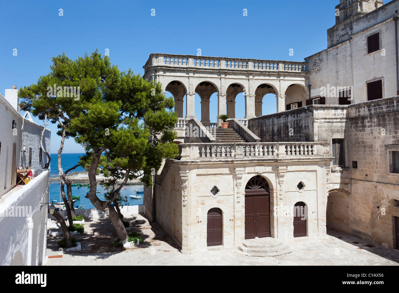 St. Vito Abbey in der Nähe von Polignano a Mare (Apulien, Italien) Stockfoto