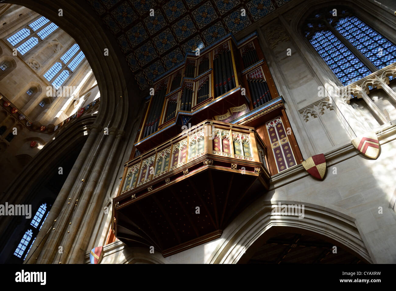 Die Orgelempore in St Edmundsbury Cathedral Stockfoto