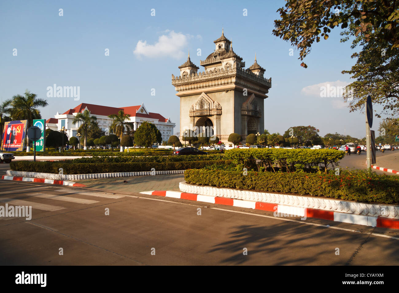 Der Bogen der Triumph Patu Xay in Vientiane, Laos Stockfoto