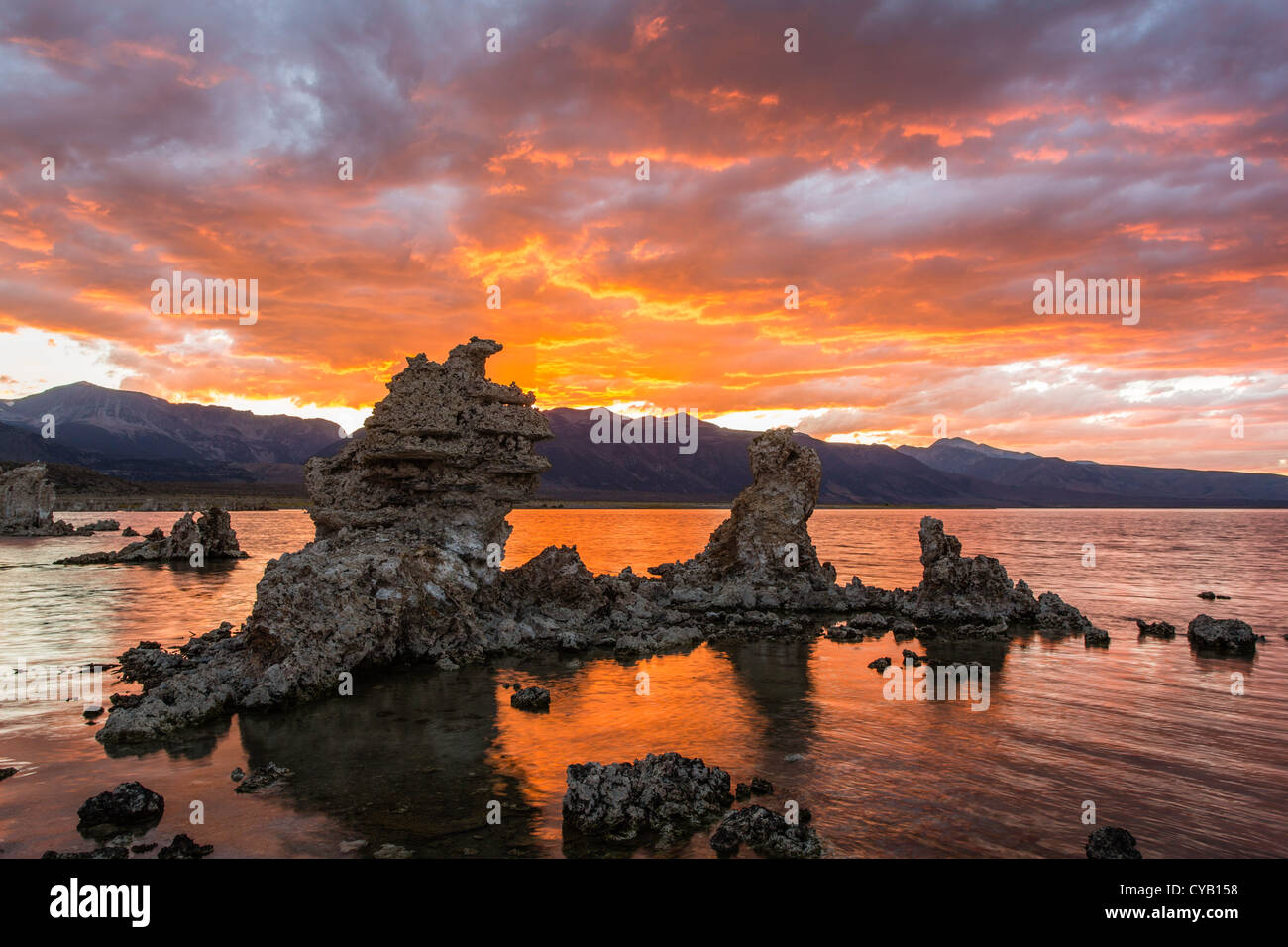 Mono Lake Sunset Stockfoto