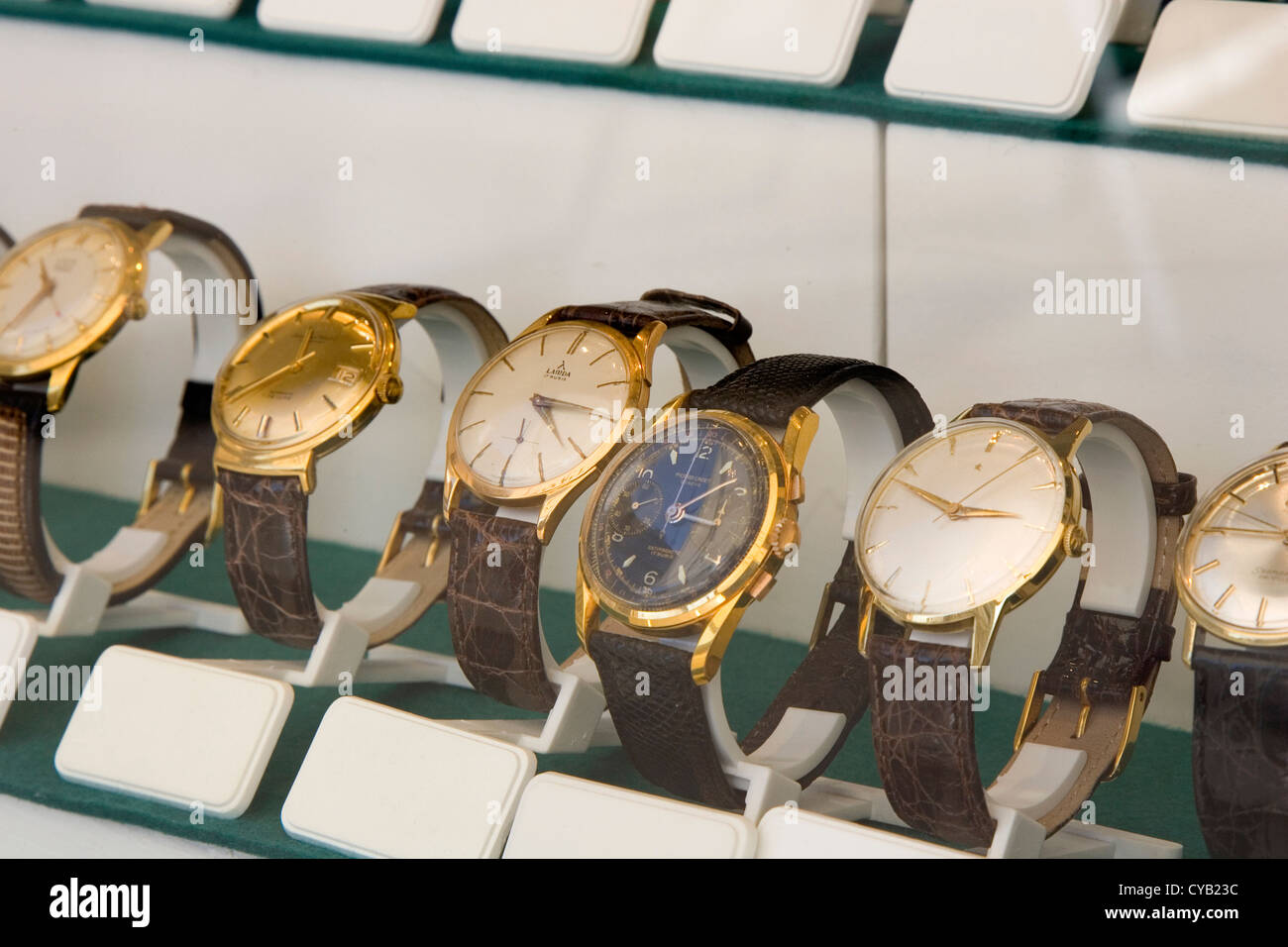 Europa, Schweiz, Zürich, Shop, beobachten klassische Watchs Stockfoto