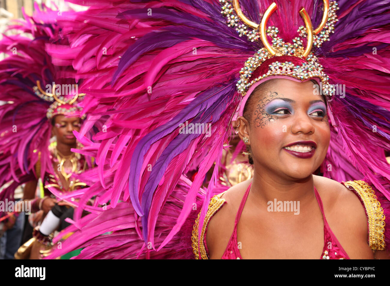 Ein Modell von Nottinghill Carnival 2012 Trinidad und Tobago Stockfoto
