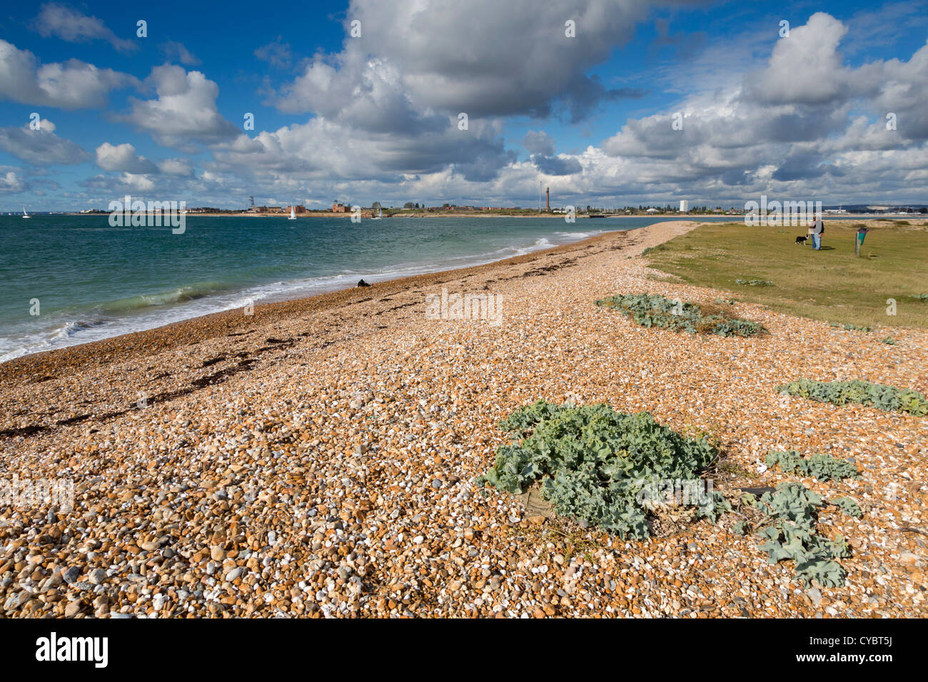Hayling Island; Blick in Richtung Portsmouth; Hampshire; UK Stockfoto