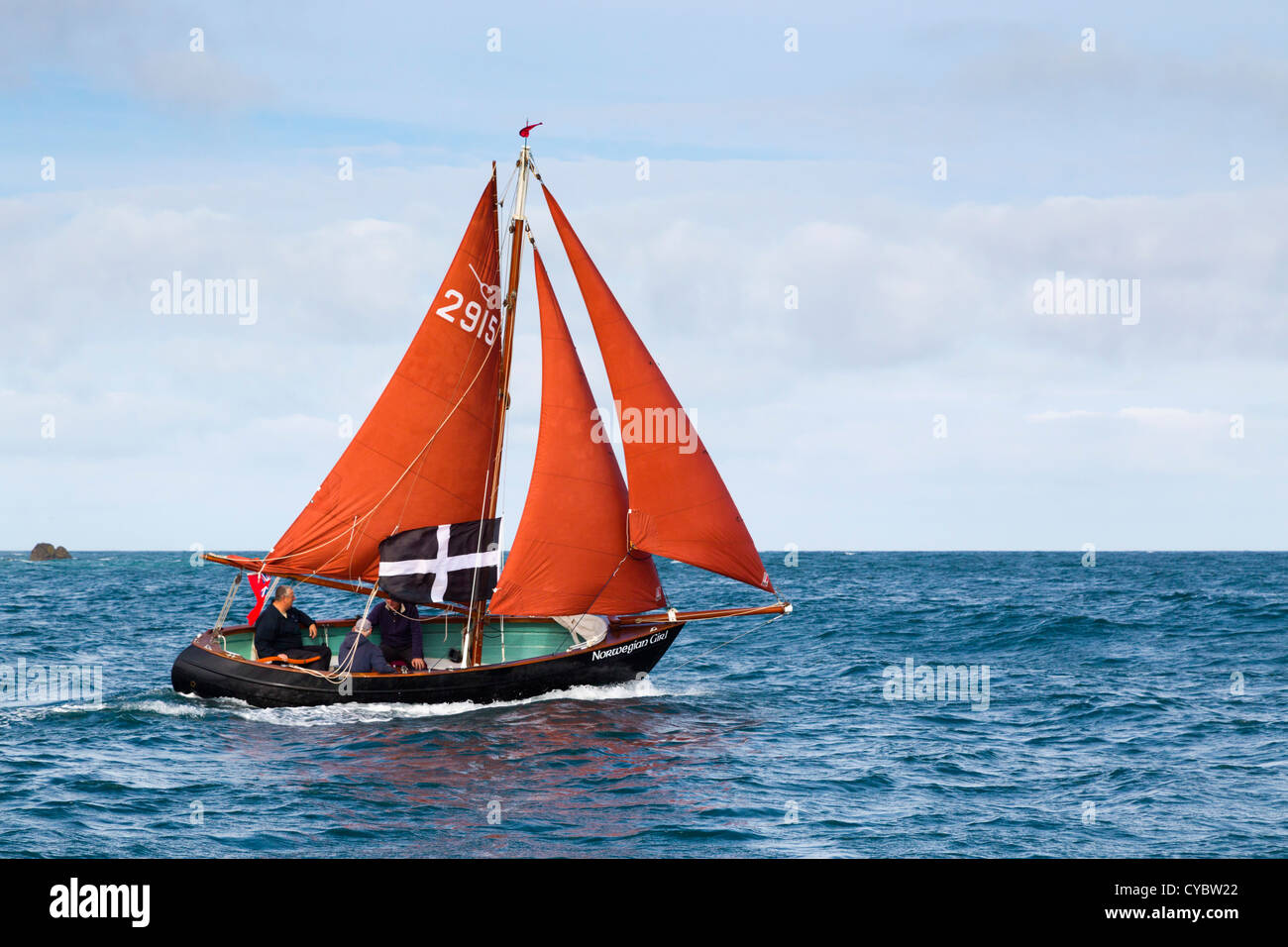 Kornische Segelboot; UK Stockfoto