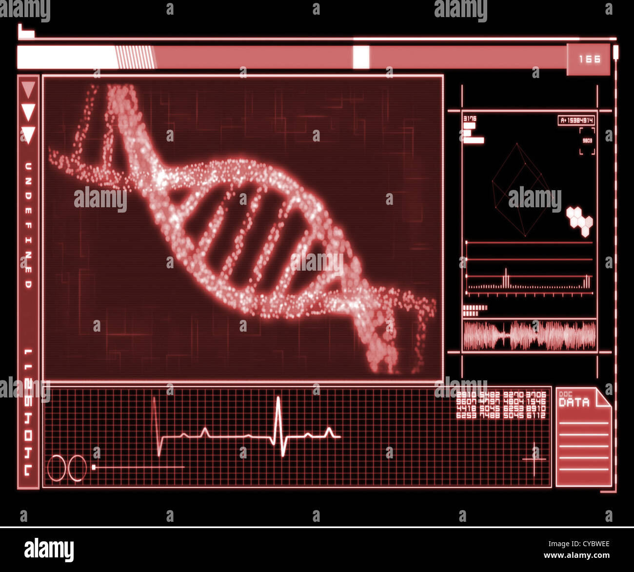 DNA-Helix Digitalschnittstelle Stockfoto