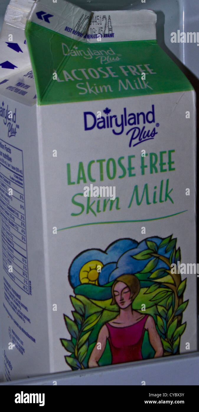 Laktose freie Milch Stockfoto