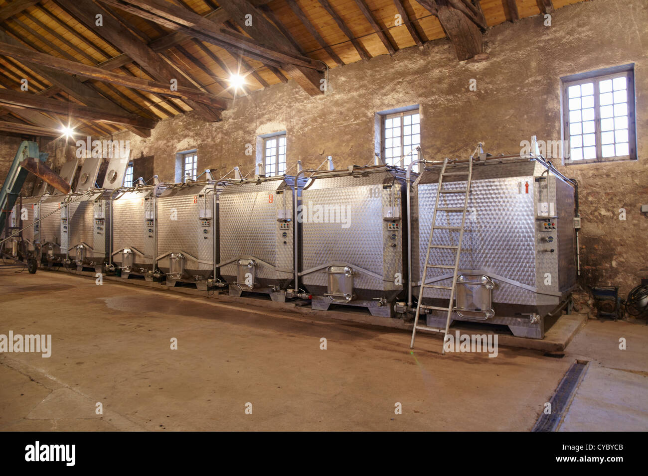 Traubensaft Speicher für Wein Stockfoto