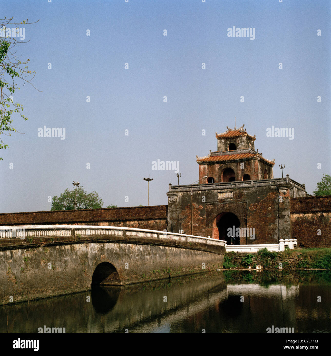 Hue Citadel Lila Verbotenen Stadt in Hue in Vietnam in Fernost Südostasien. Der Tempel Mieu Nguyen Kultur Geschichte Antike Wanderlust Travel Stockfoto