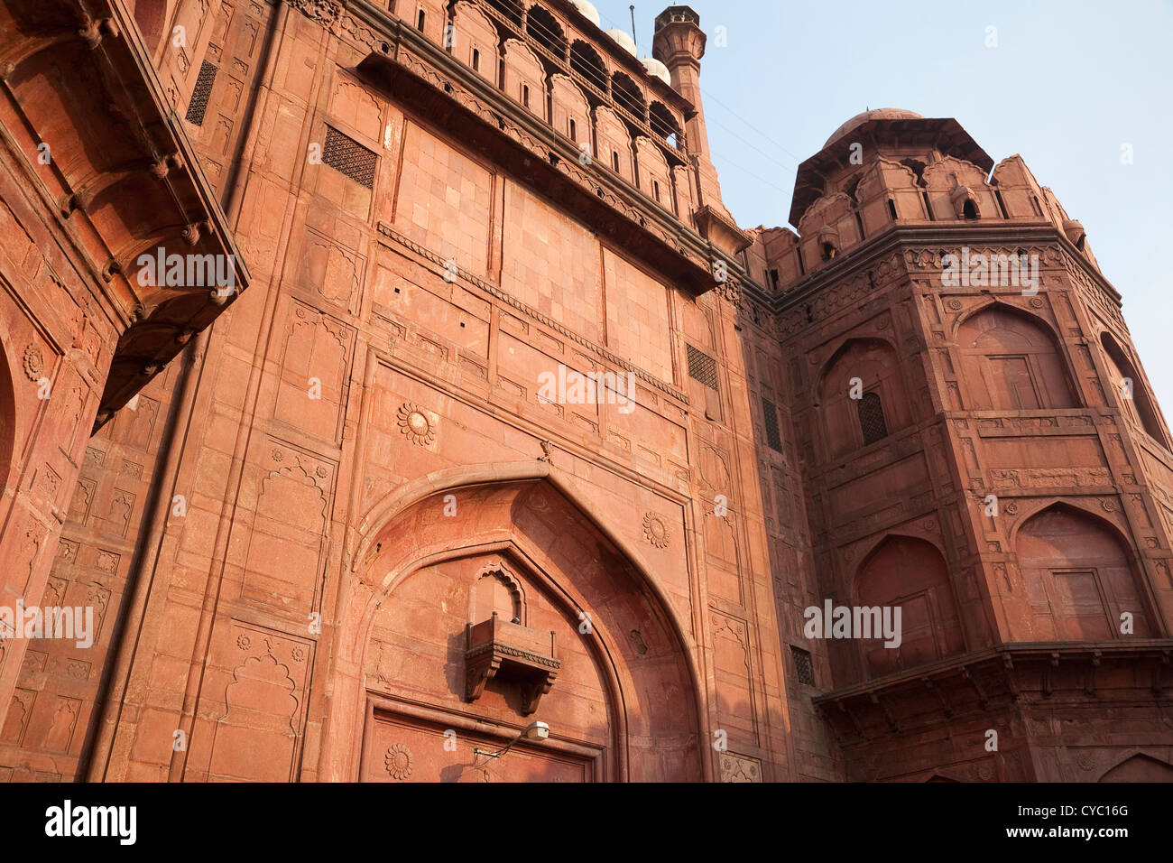 Lahore Gate - Roten Fort, Lal Qila, Delhi, Indien Stockfoto