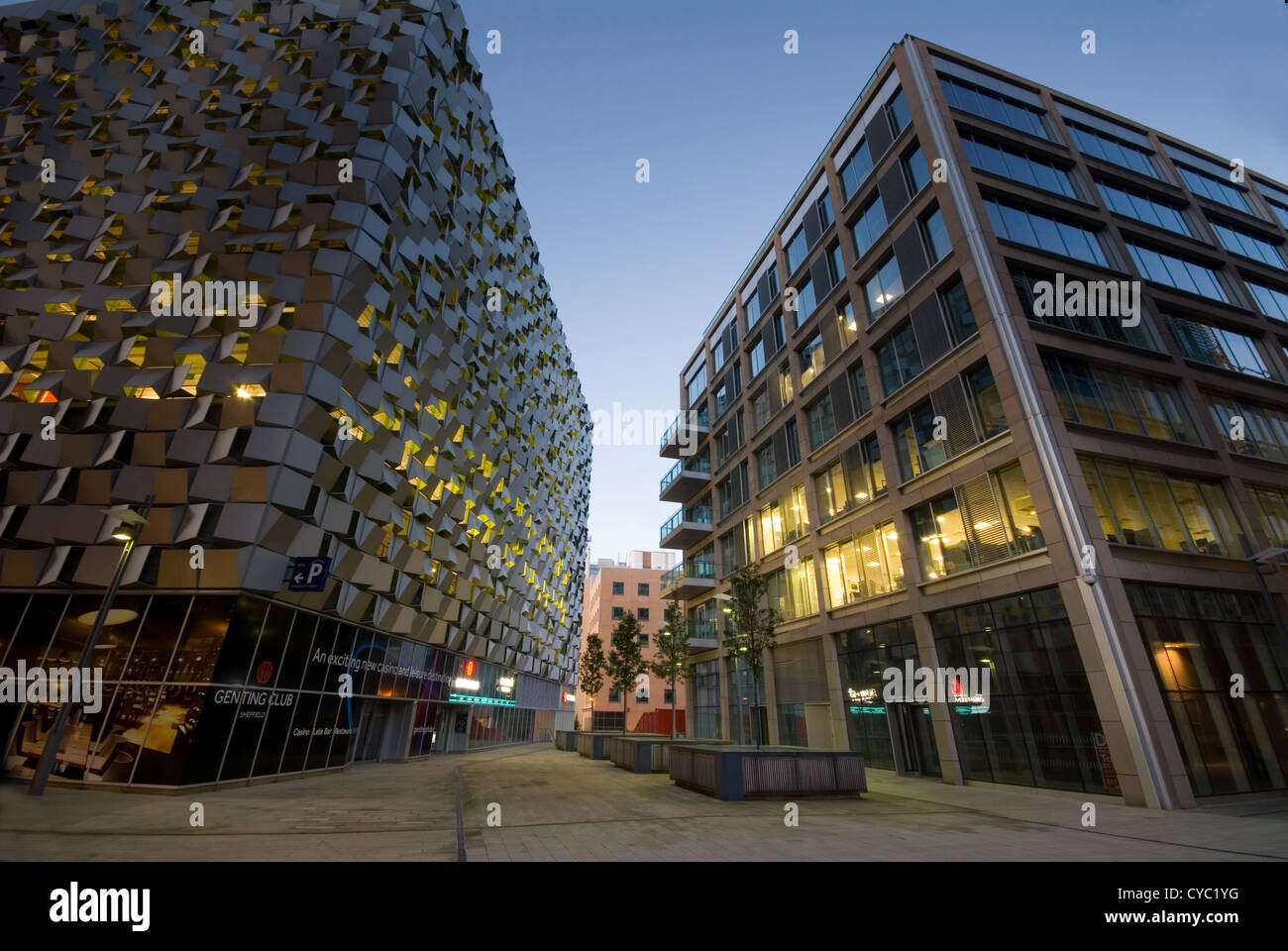 Sheffield Stadtzentrum - Wintergarten und St Pauls Area Stockfoto