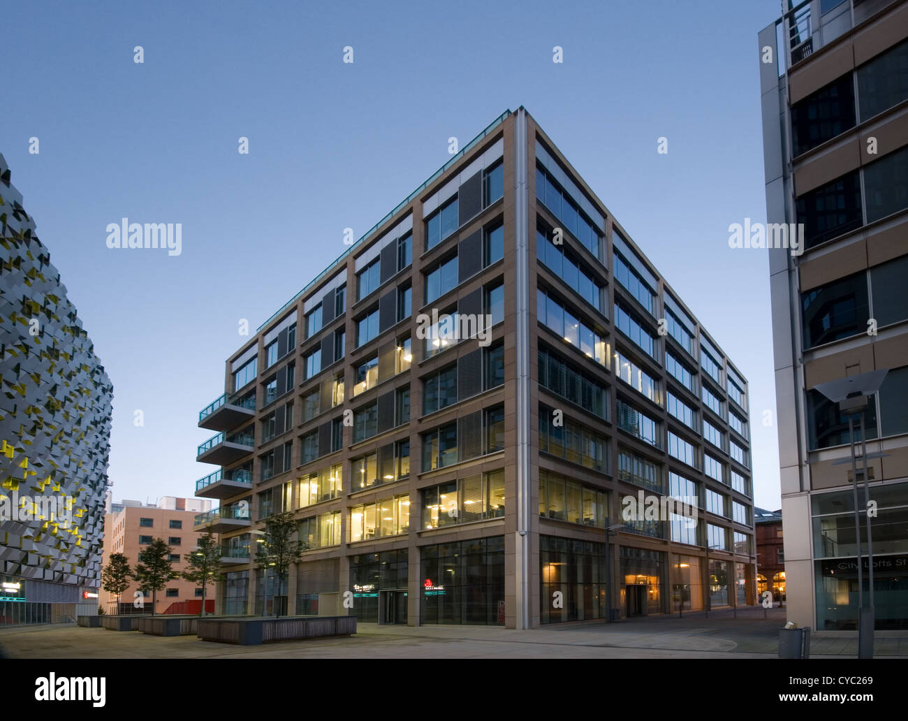 Sheffield Stadtzentrum - Wintergarten und St Pauls Area Stockfoto