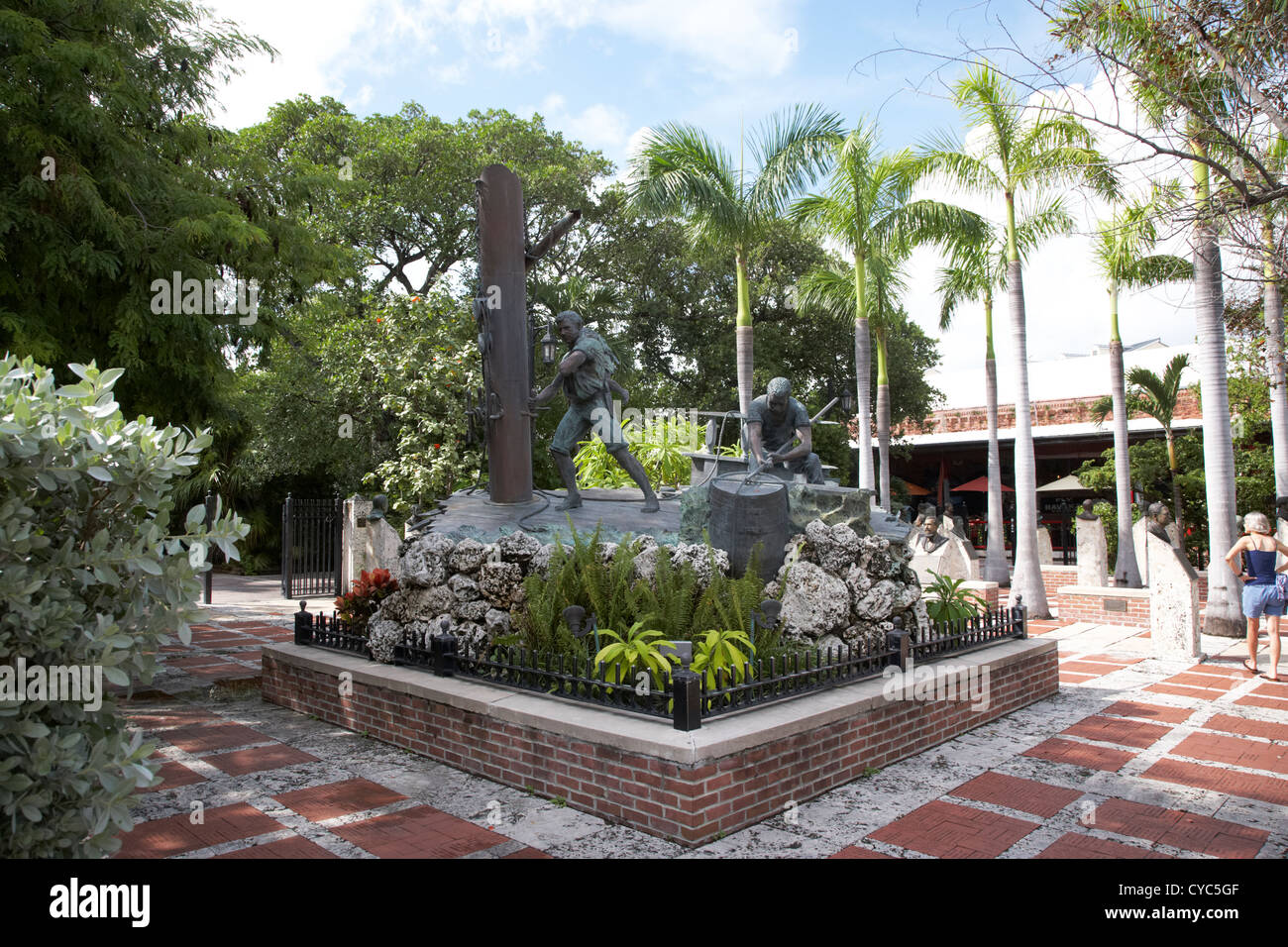 Key West historische Gedenkstätte Skulptur Garten Florida usa Stockfoto