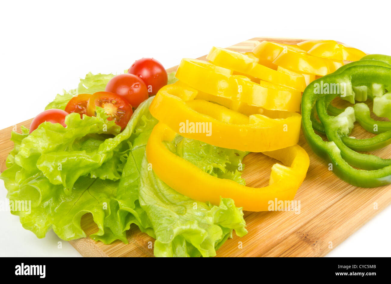 Frisches Gemüse in Scheiben geschnitten Stockfoto