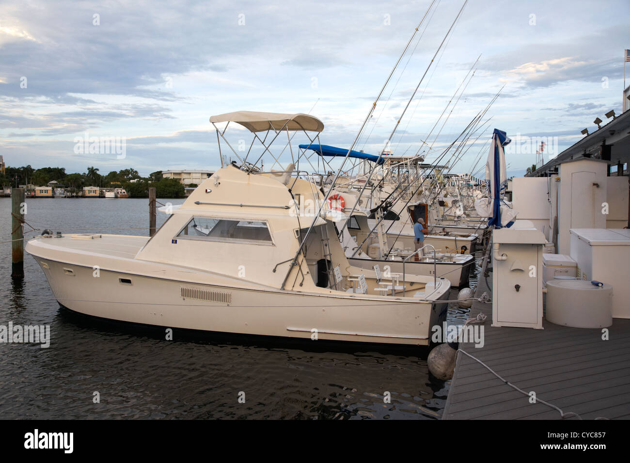 Charterschiffe charter Boot Zeile Stadt Marina Key West Florida usa Stockfoto