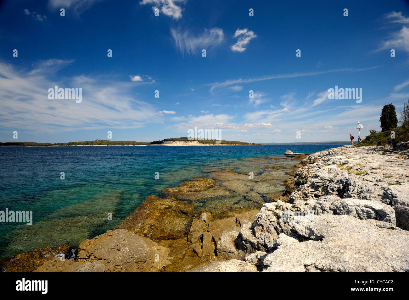Brijuni-Inseln sind eine Gruppe von 14 kleinen Inseln im kroatischen Teil der nördlichen Adria Stockfoto