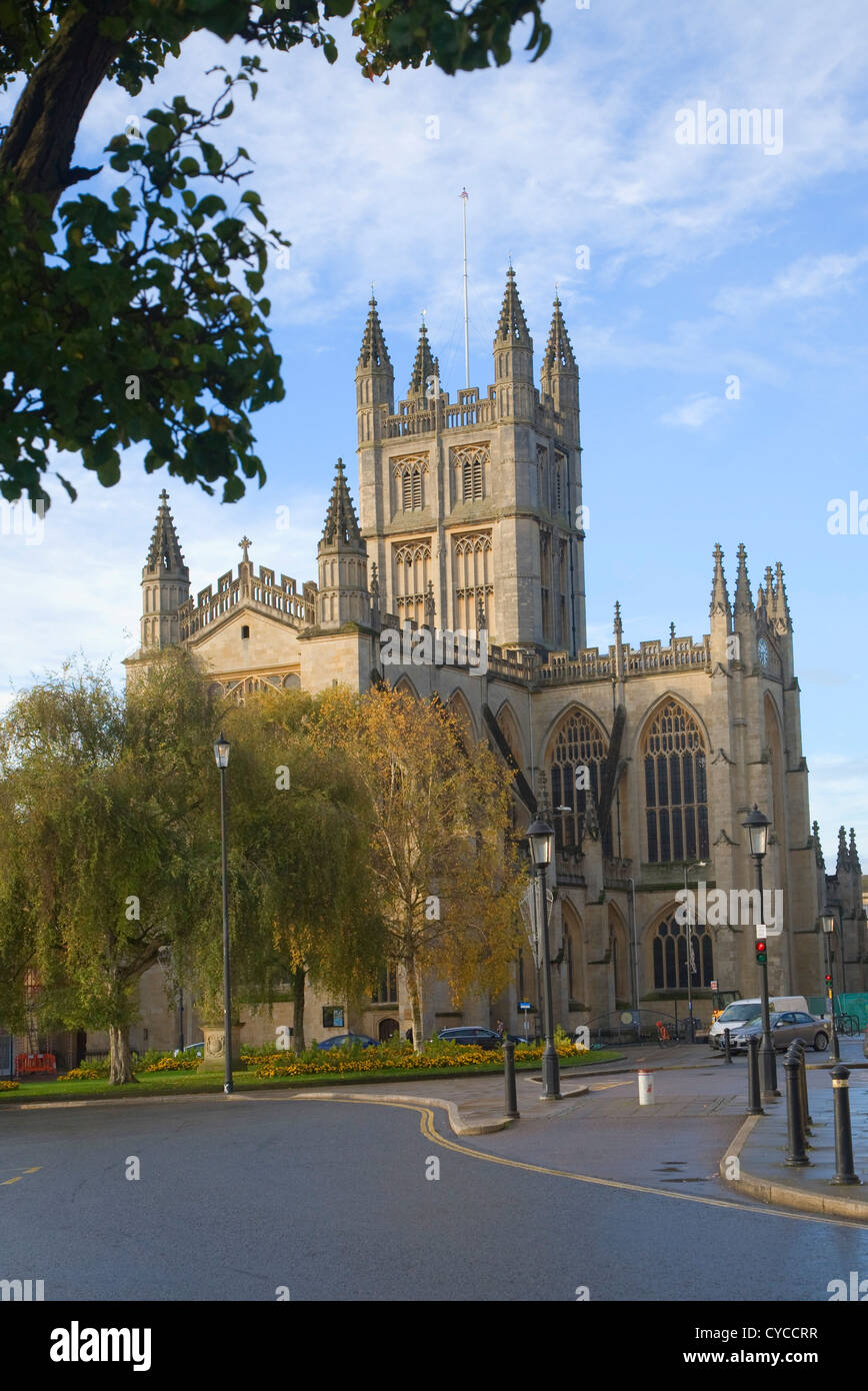 Abteikirche aus Orange Grove, Bath, Somerset, England Stockfoto