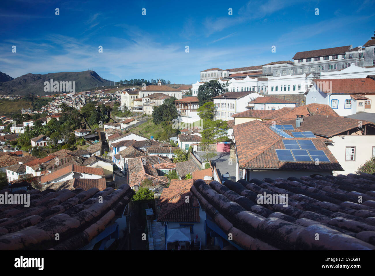 Ansicht von Ouro Preto (UNESCO Weltkulturerbe), Minas Gerais, Brasilien Stockfoto