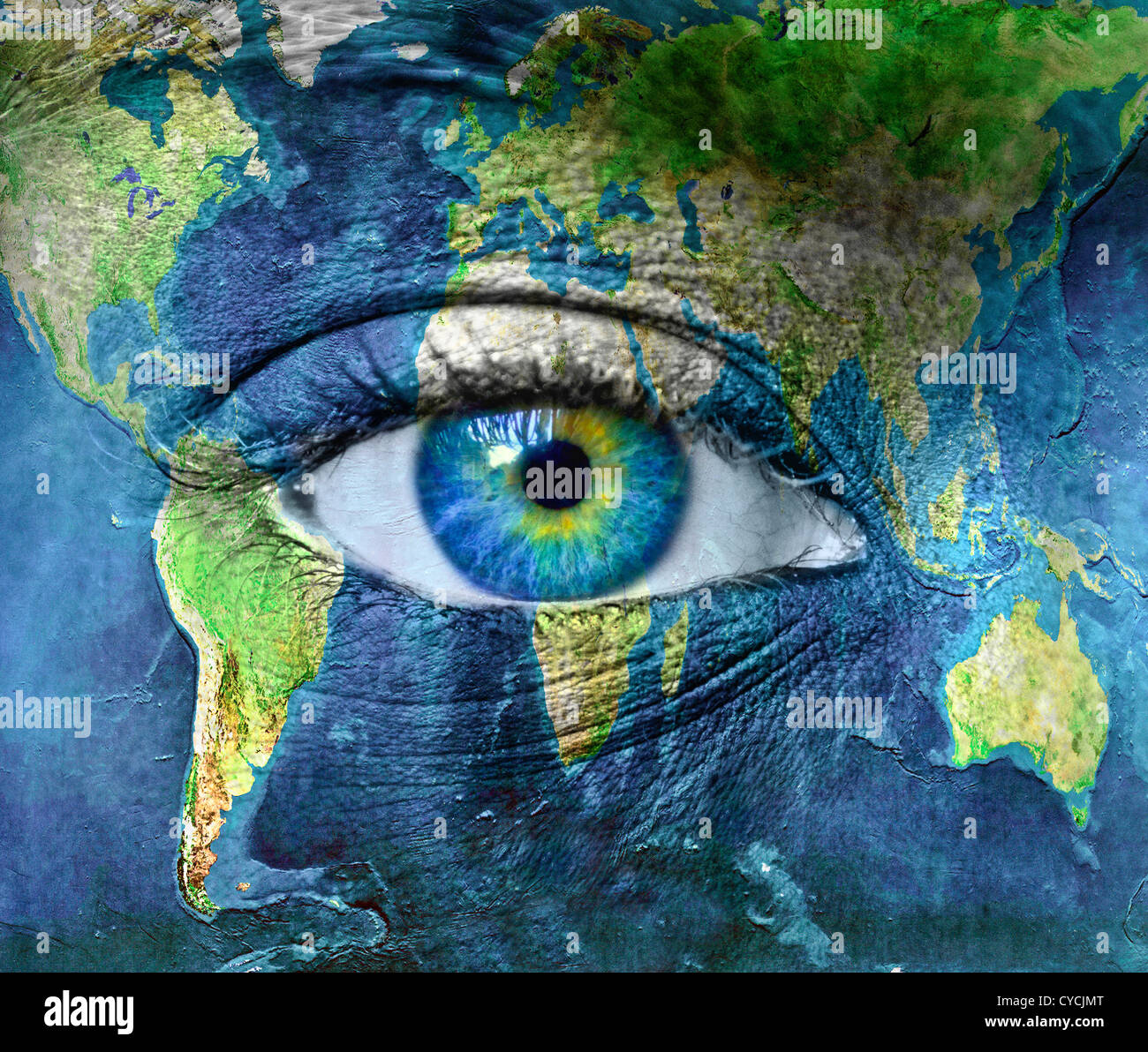 Menschliches auge mit planetenerde -Fotos und -Bildmaterial in hoher ...