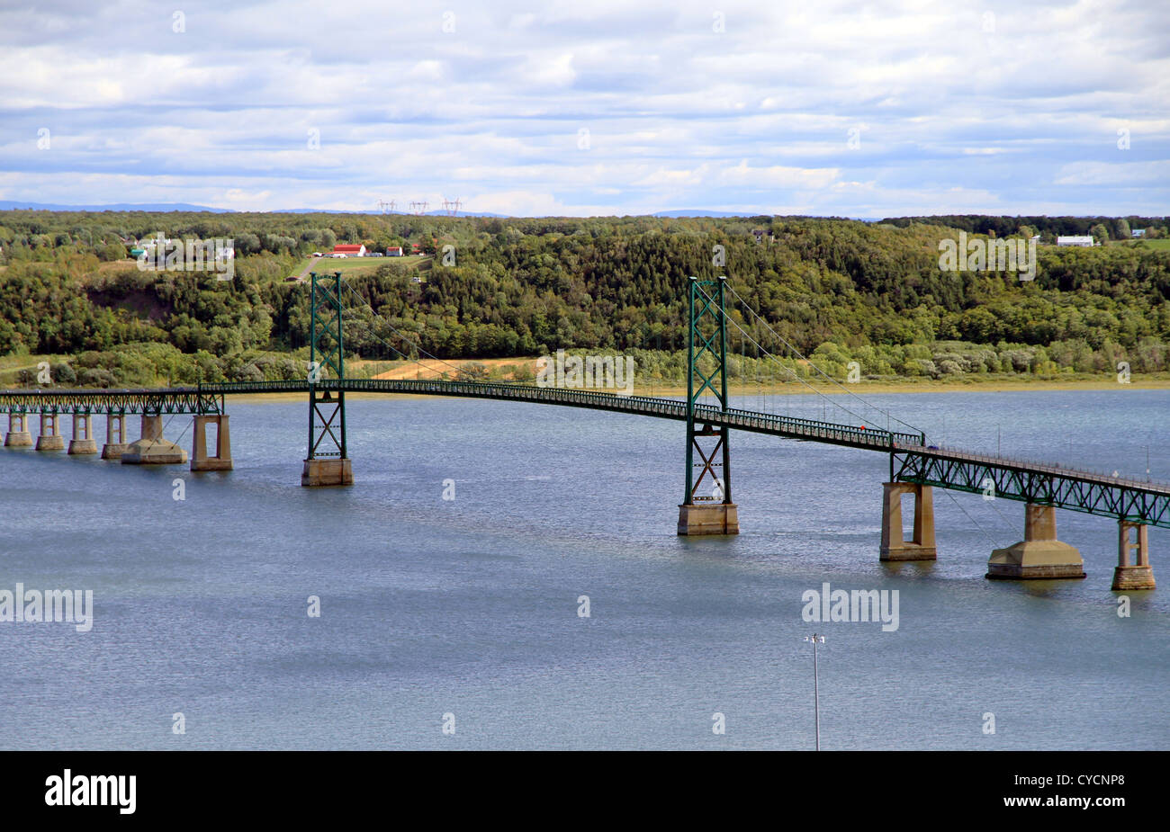 Pont de l ' Ile Orleans in Québec (Stadt) Stockfoto