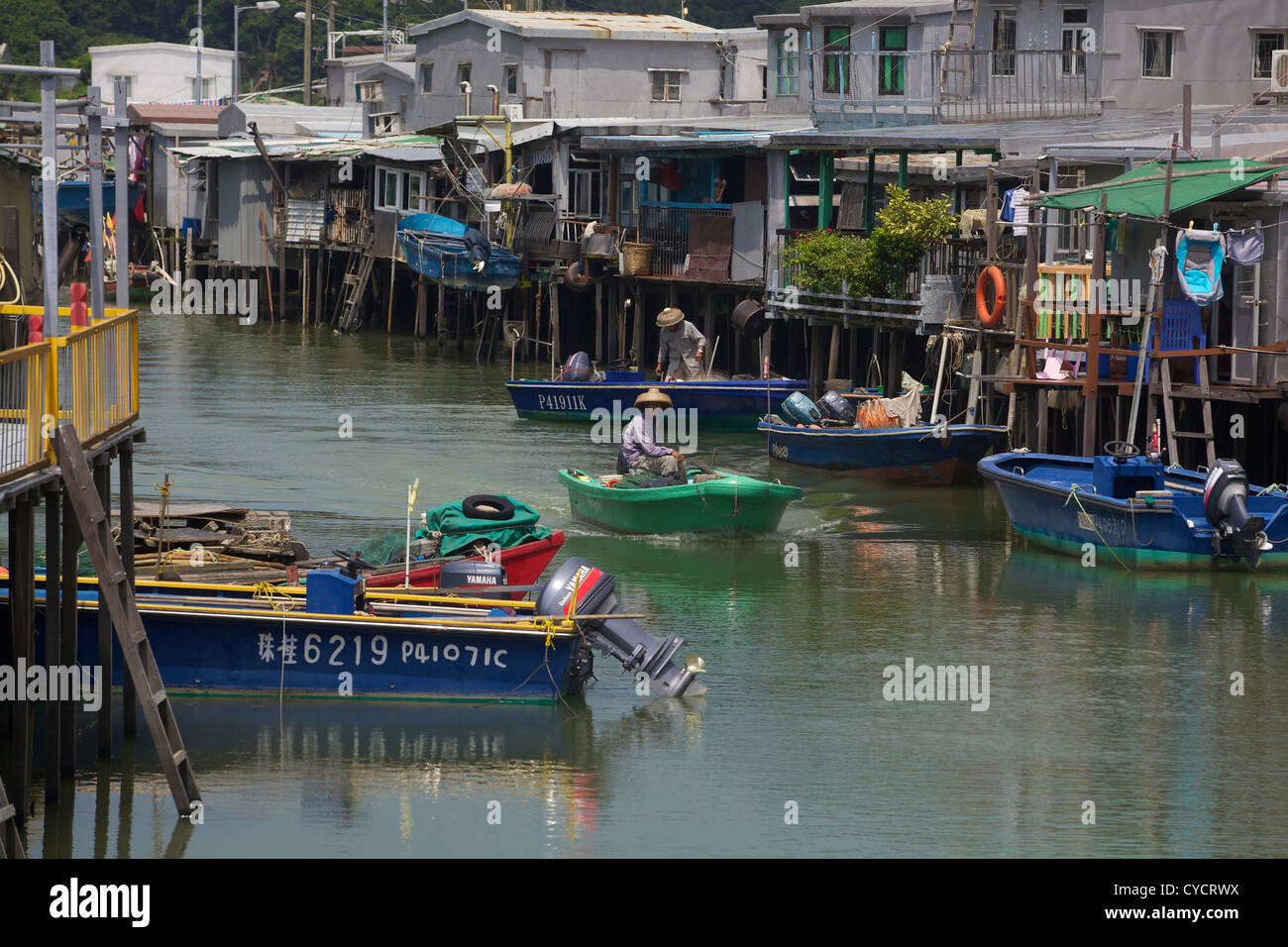 Fischerdorf Tai O. Lantau Island, Hongkong Stockfoto