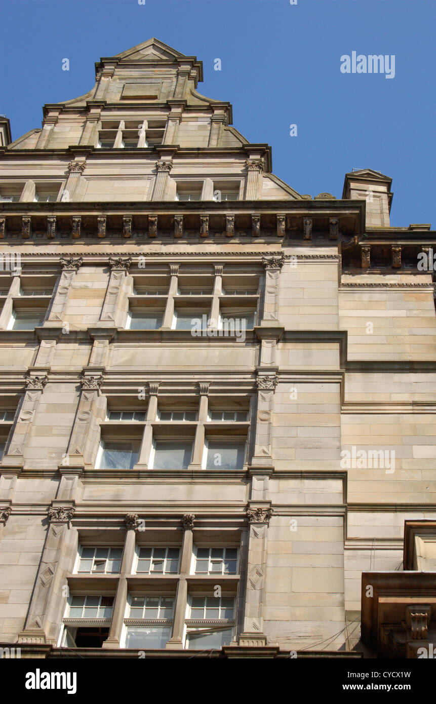 Fassade des Hauptbahnhofs in Glasgow, Schottland Stockfoto