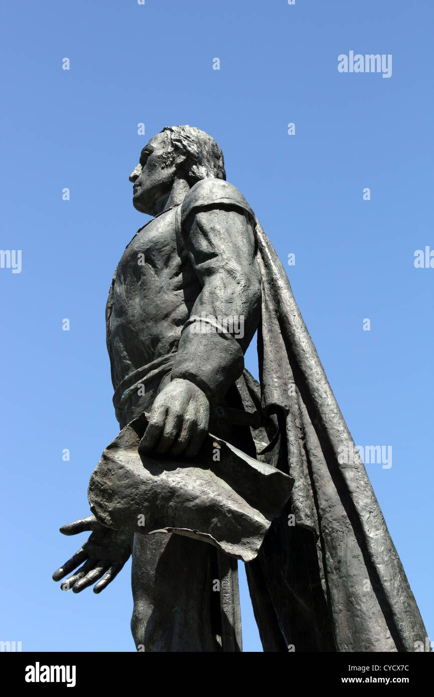 Statue von Christopher Columbus, Fernschreiber-Hügel, San Francisco, Kalifornien, USA. Stockfoto