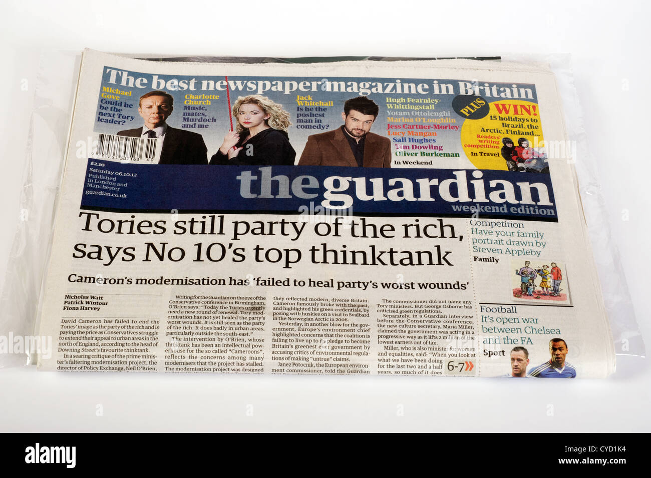 Der Guardian 06.10.12 (Wochenendausgabe) Stockfoto