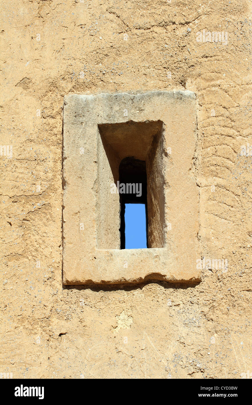 Lücke in der Burg von Alicante, Spanien Stockfoto