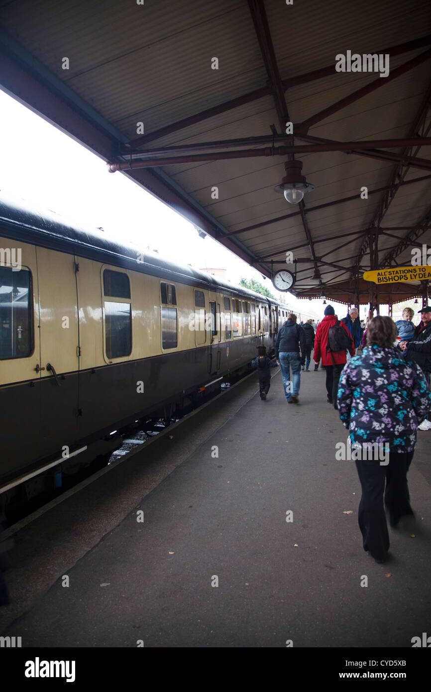 Minehead-Dampf-Bahnhof Stockfoto