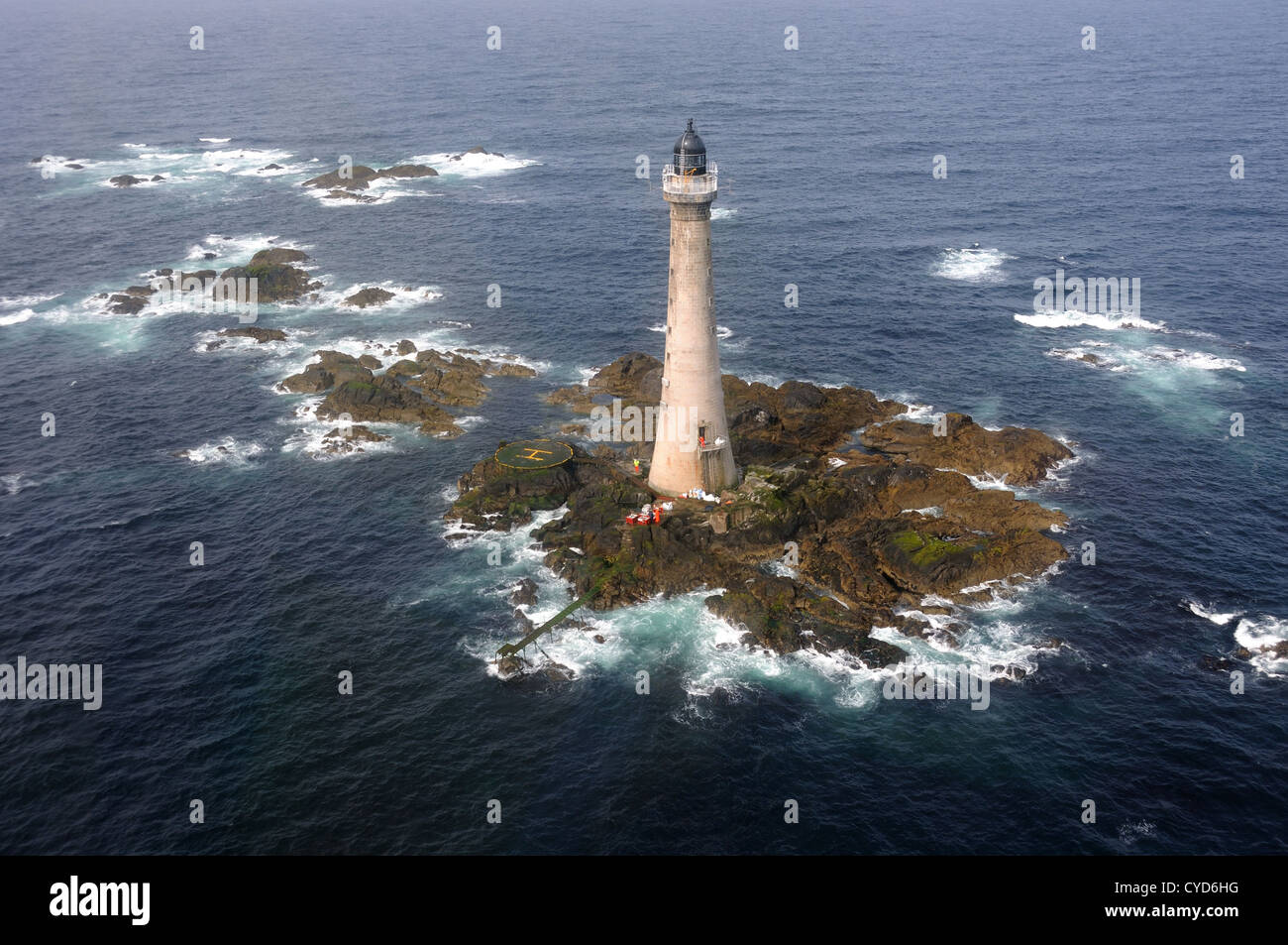 Skerryvore Leuchtturm (12 Meilen SW von Tiree), Atlantik, Schottland Stockfoto