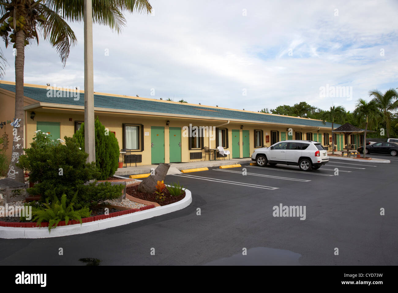 Reinigen Sie uns kleine Autobahn Motel Florida City usa Stockfoto