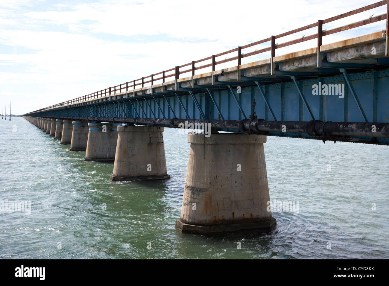 alte Brücke von sieben Meile Marathon in den Florida keys Stockfoto