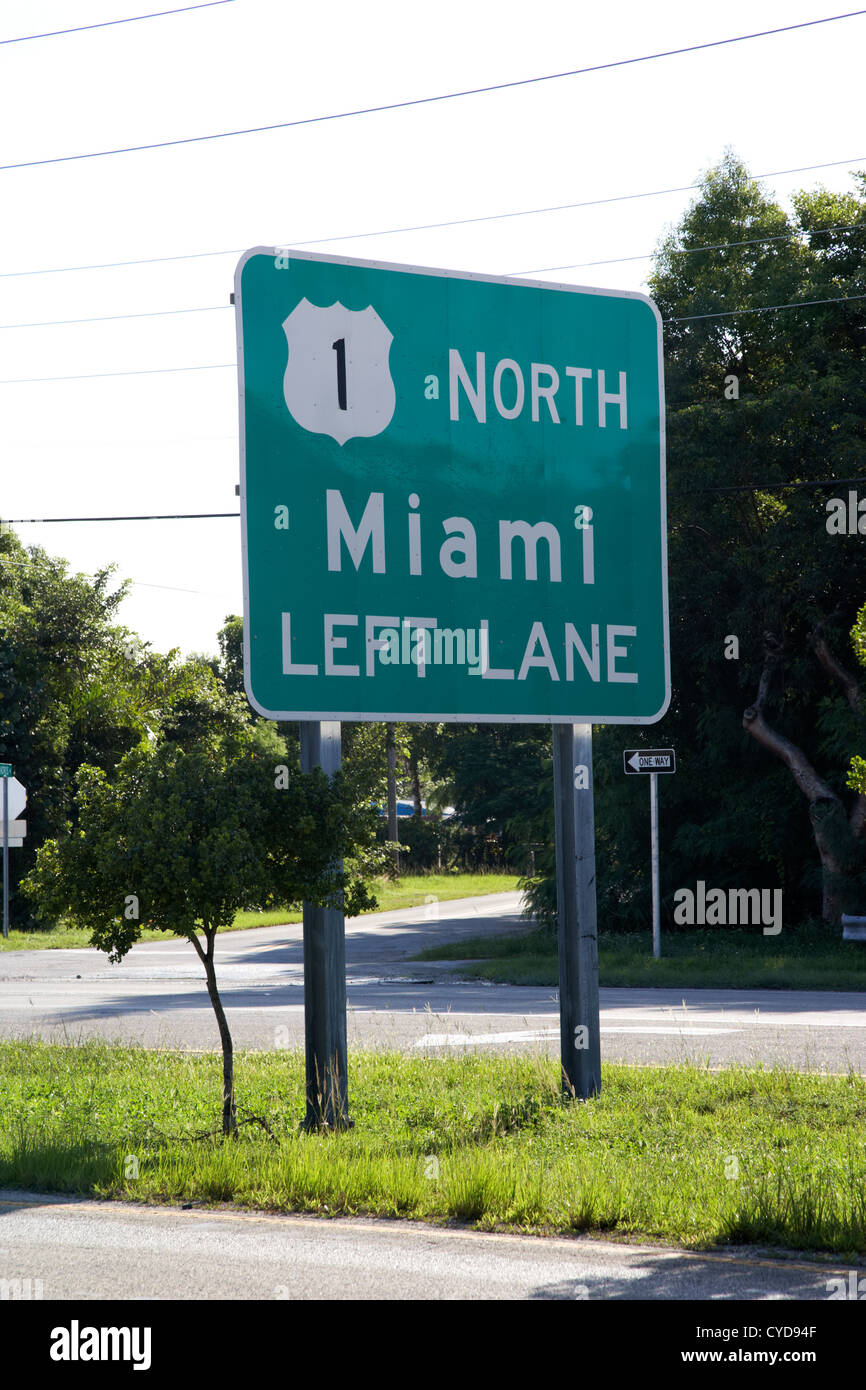 uns overseas Highway Route 1 nach Norden nach Miami über Key Largo Florida Keys Usa Stockfoto