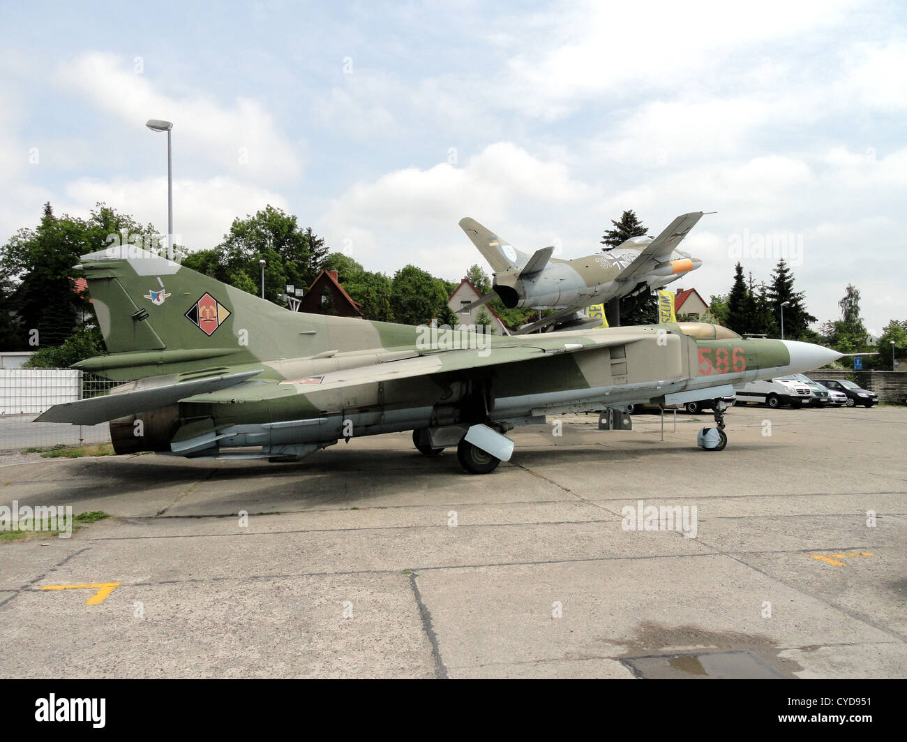 DDR-Luftwaffe MiG-23 Flogger keine 586 Stockfoto